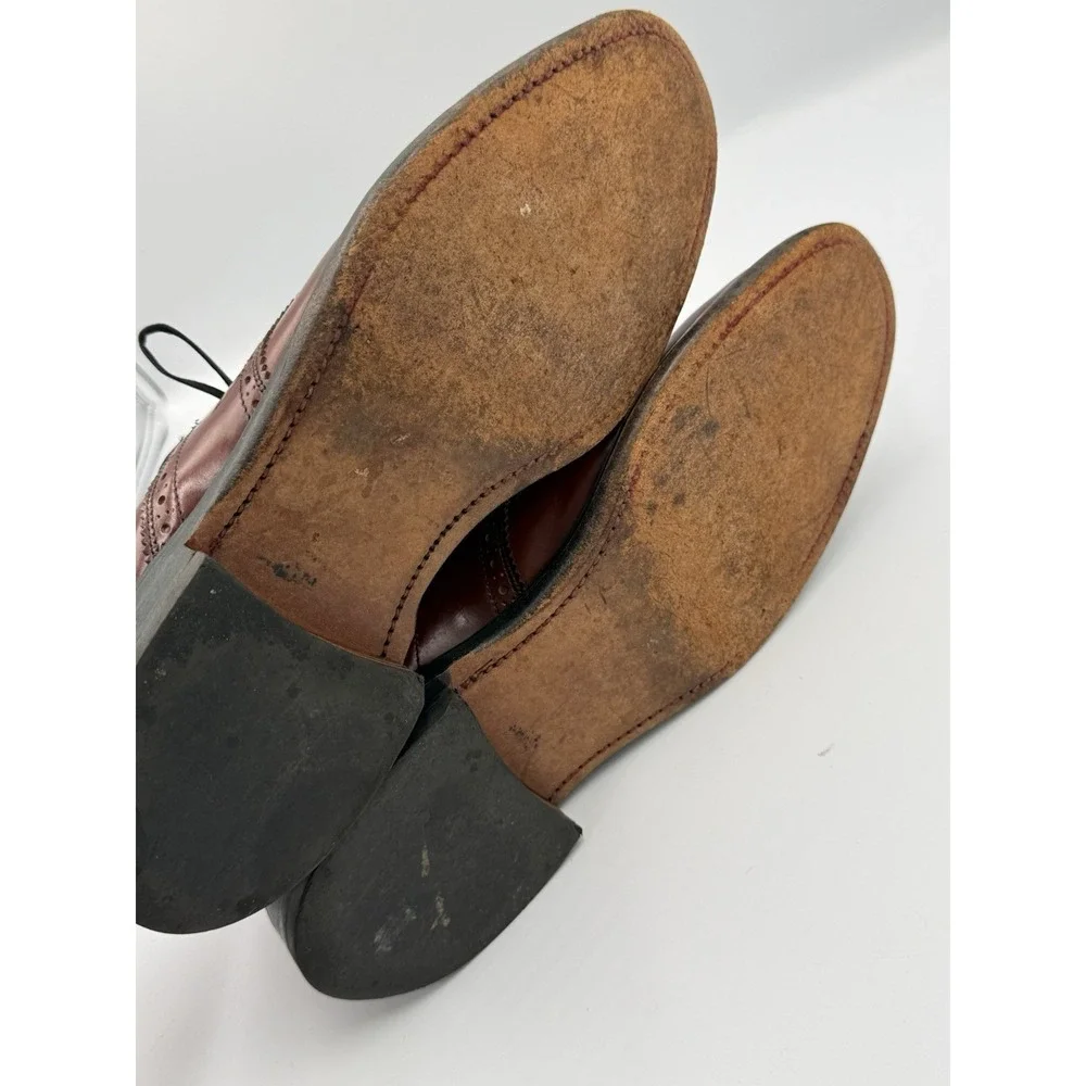 Vintage Hanover 2183 Shell Cordovan Saddle Oxford Shoes Men's 10 B/AA USA Made